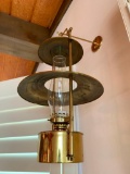 (2) Matching Brass Hanging Lanterns 1960's Era