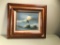 Framed, Oil on Canvas of Beach Scene