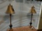 (2) Decorator Stick Lamps W/Shades