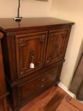 Older Wooden Wardrobe W/2-Doors & 2-Drawers