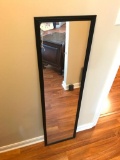 Four Foot Tall Full Length Mirror with Black Frame