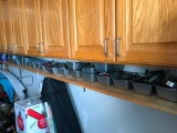 Contents of Shelf Under Cabinets in Garage with Large Assortment of Nuts, Bolts and More!