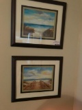 (2) Beach Prints Are Framed & Matted