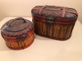 (2) Decorator Woven Containers