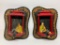 Vintage Plaster Wall Plaques W/Oriental Couple