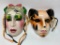 (2) Hand Painted Mardi Gras Ceramic Masks