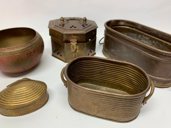 Group Of Brass Items As Pictured