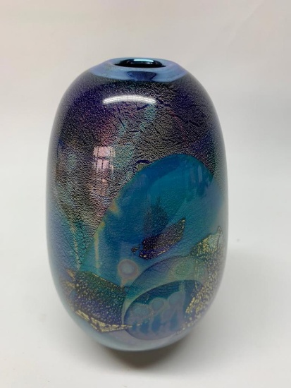 Contemporary Unsigned Art Glass Vase