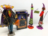 (3) Metal Halloween Figures + Animated Figure W/Sound