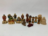 Group Of Wood & Plastic Oriental Figures
