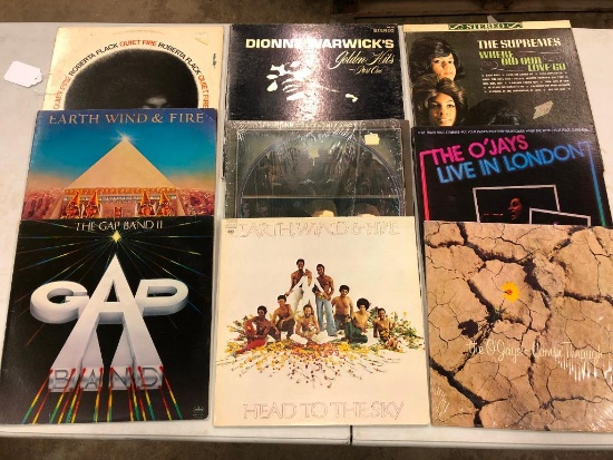 Group of (9) Rock/Pop Records