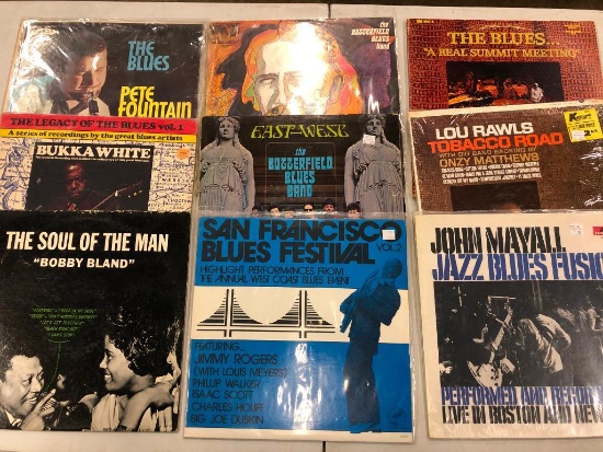 Group of (9) Various/Blues Records