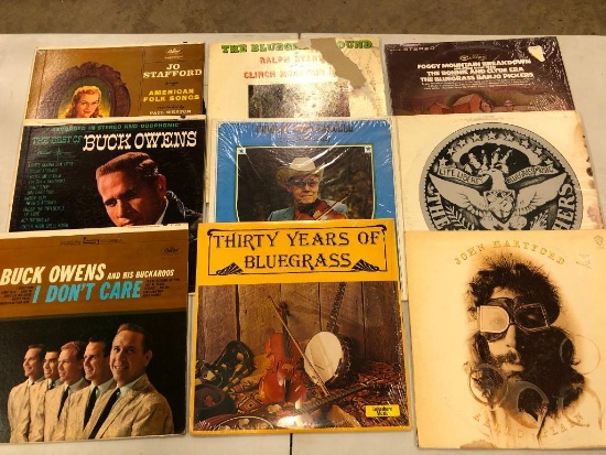 Group of (9) Country/Folk/Pop Records