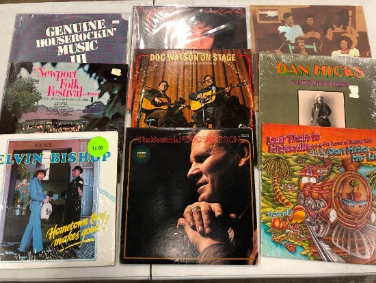 Group of (9) Blues/Country Records