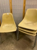 (4) Molded Plastic Chairs By Howell Industries