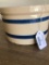 Blue Bands Crock, 6 Inches Tall and 9 Inch Diameter