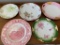 (5) Vintage Painted/Transfer Plates Limoges, Geremany, & Others