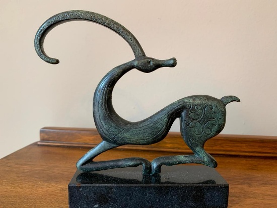 Metal Statue Of Animal From Greece