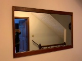 Large Walnut Framed Wall Mirror