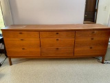 Mid-Century Modern Walnut (9) Drawer Dresser