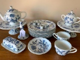 (25) Pcs. Blue Danube Porcelain Dinnerware In 
