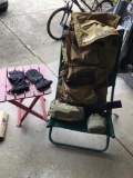 Folding Chair, The Summit No. 244 Backpack, Gloves and Small Folding Table