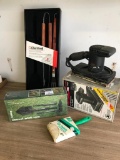 New Folding Shovel, Pad Sander and Partial Grill Set