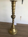 Large, Brass Candle Holder, 21 Inches Tall