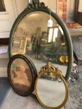 Large and Tall Antique Mirrors Along with Antique Baby Photo