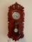 Contemporary 31 Day Regulator Wall Clock W/Ornate Wood Carving