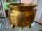 Vintage Footed Brass Planter