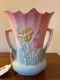 Hull Pottery Vase In Poppy Pattern #605-8.5