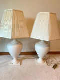 (2) Classic Decorator Lamps By Kostka W/Shades (Made In France)