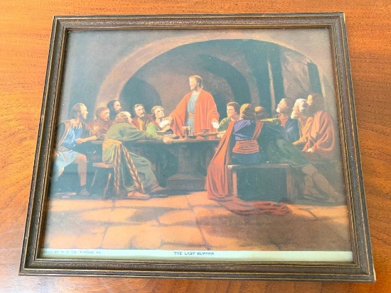 Vintage Framed Print Of Last Supper