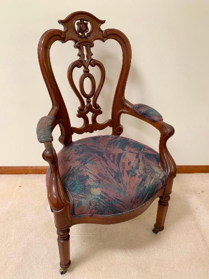 Antique Walnut Arm Chair