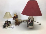 (3) Country Decorator Lamps