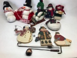 Group Of Home-Made Country Christmas Decorations