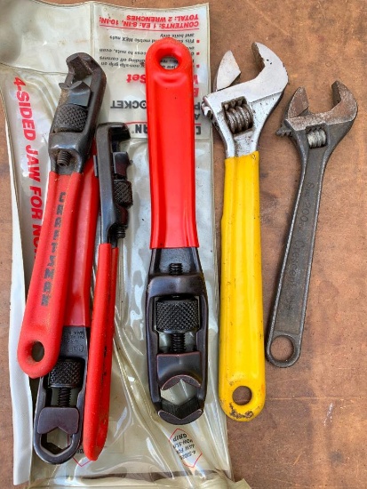 Craftsman Adjustable Box End Wrench Set In Bag + Others