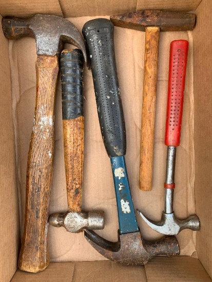 Group Of Claw & Ball Peen Hammers