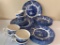 (30) Pcs. Churchill Blue & White Dinnerware