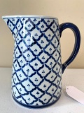 Blue & White Porcelain Pitcher