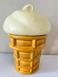 Ceramic Ice Cream Cone Cookie Jar