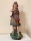 Vintage Hand Painted Statue Of Young Girl