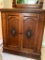 Walnut 2-Door Multiple Use Cabinet W/Carved Crests