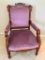 Victorian Walnut Upholstered Arm Chair