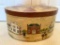 Awesome Hand Painted Wooden Oval Hat Box W/Provenance