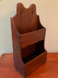 Primitive Antique Walnut Hanging Holder/Rack