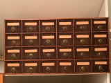 Vintage Organizer W/Cardboard Drawers