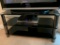 Chrome & Tempered Glass Entertainment Stand