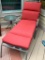 Chaise Lounger W/Cushion & Round Drink Table